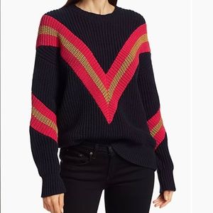 Leon Oversized Chunky-Knit Chevron Sweater